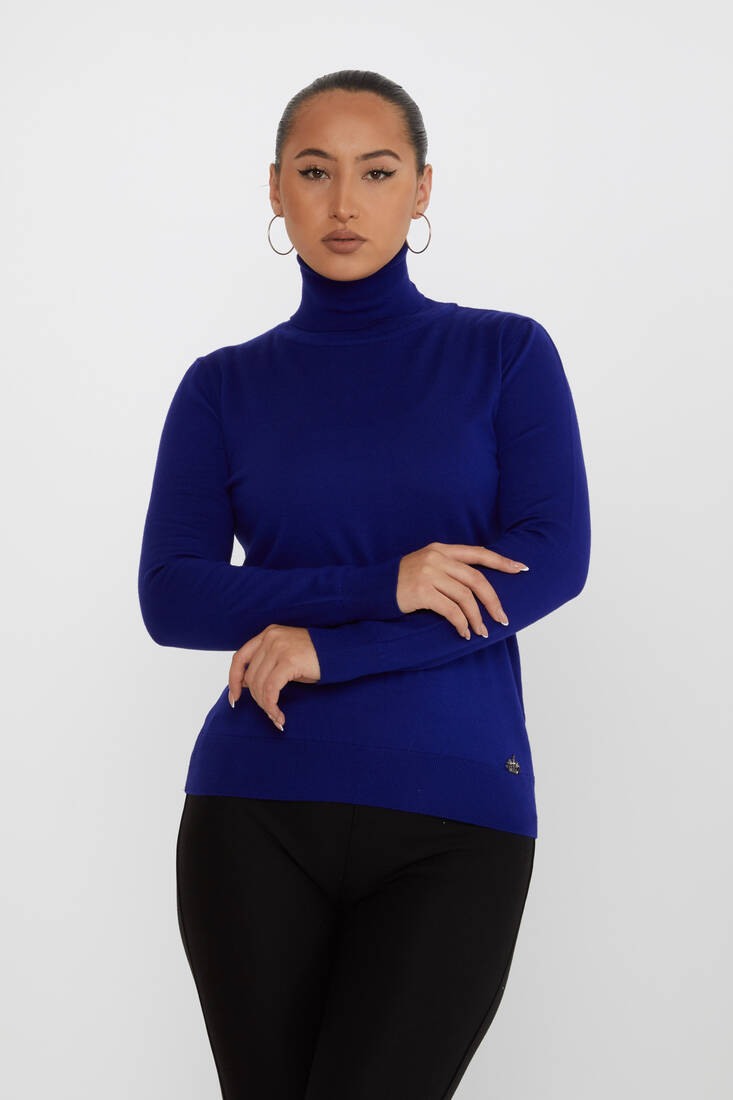 Women's Knitwear Basic Turtleneck Saks - 11122 | KAZEE