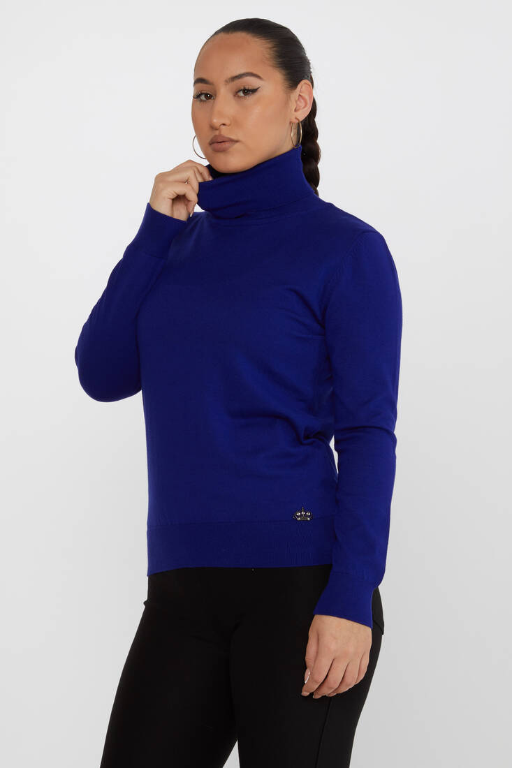 Women's Knitwear Basic Turtleneck Saks - 11122 | KAZEE