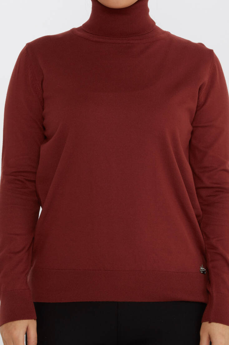 Women's Knitwear Basic Turtleneck Tile - 11122 | KAZEE