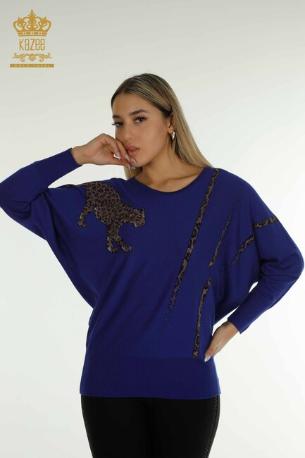 Women's Knitwear Bat Sleeve Saxe - 30633 | KAZEE - Thumbnail