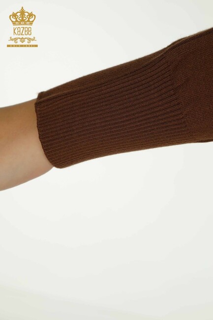 Women's Knitwear Batwing Sleeve Coffee - 30633 | KAZEE - Thumbnail