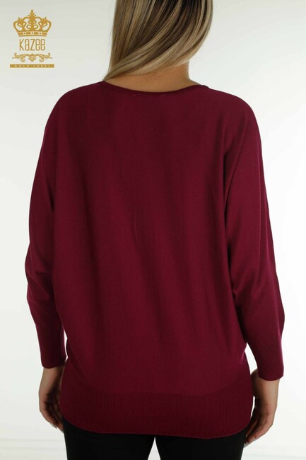 Women's Knitwear Batwing Sleeve Purple - 30633 | KAZEE - Thumbnail