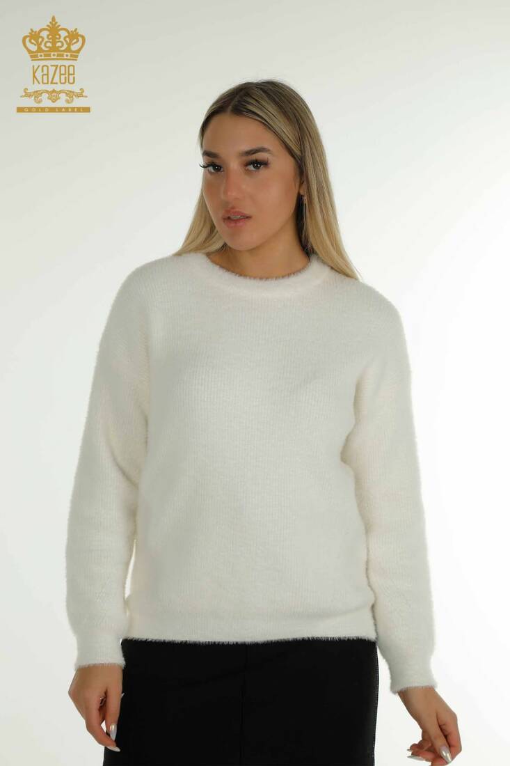 Women's Knitwear Crew Neck Ecru - 30775 | KAZEE