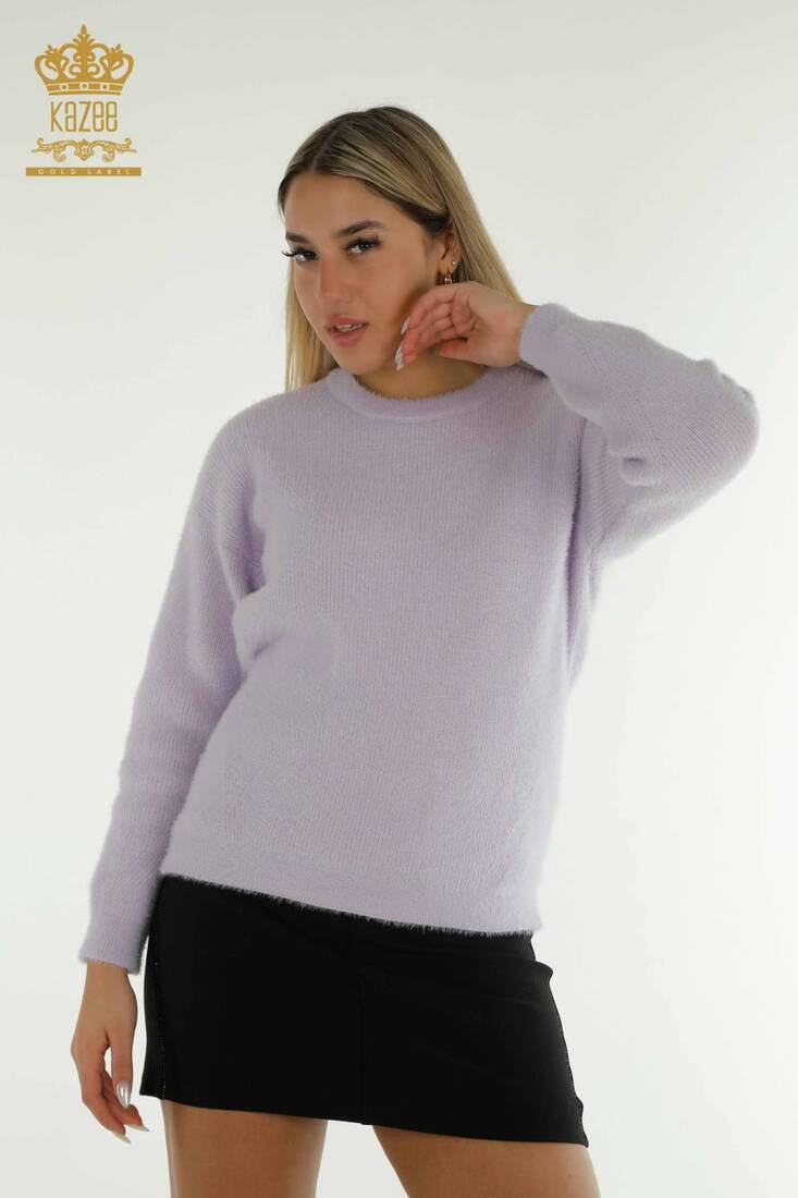 Women's Knitwear Crew Neck Lilac - 30775 | KAZEE