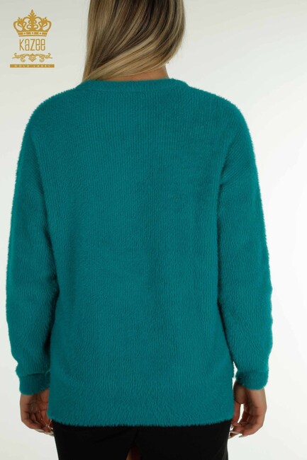 Women's Knitwear Crew Neck Turquoise - 30775 | KAZEE - Thumbnail