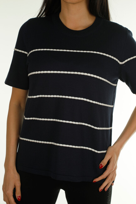 Women's Knitwear Detailed Navy Blue - 30355 | KAZEE - Thumbnail