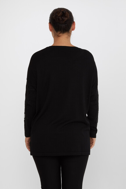 Women's Knitwear Embroidered Black - 30527 | KAZEE - Thumbnail