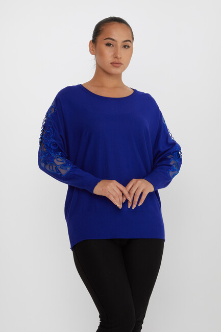 Women's Knitwear Embroidered Saks - 30752 | KAZEE - Thumbnail