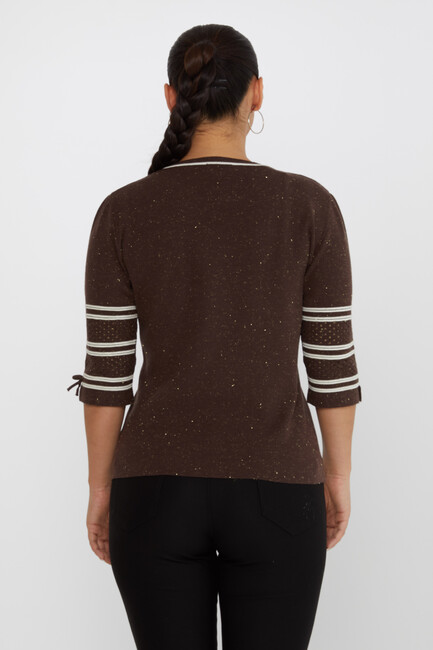 Women's Knitwear Glittery Brown - 31316 | KAZEE - Thumbnail