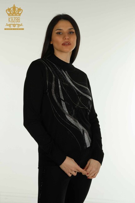 Women's Knitwear Long Sleeve Black - 30469 | KAZEE - Thumbnail