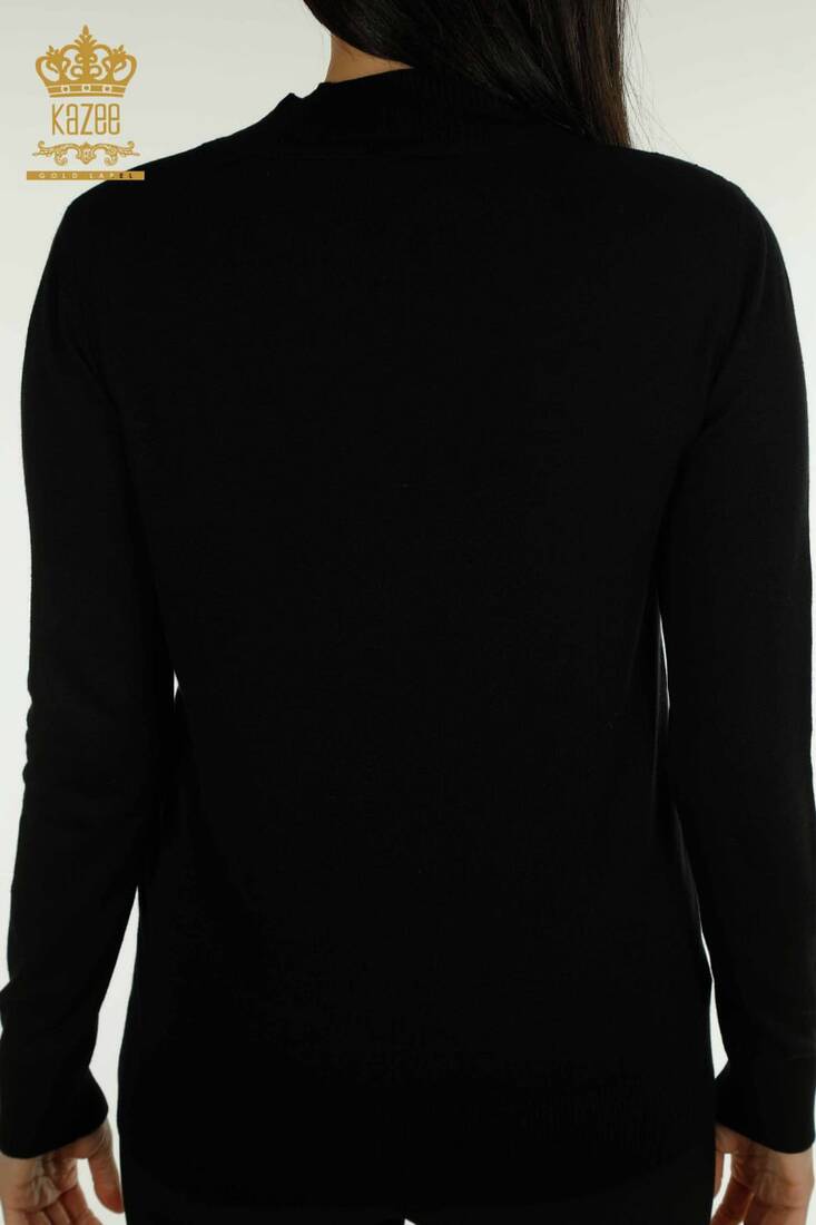 Women's Knitwear Long Sleeve Black - 30469 | KAZEE