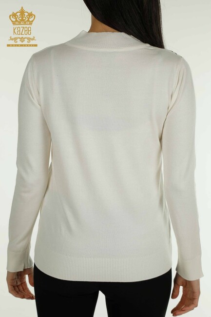 Women's Knitwear Long Sleeve Ecru - 30469 | KAZEE - Thumbnail