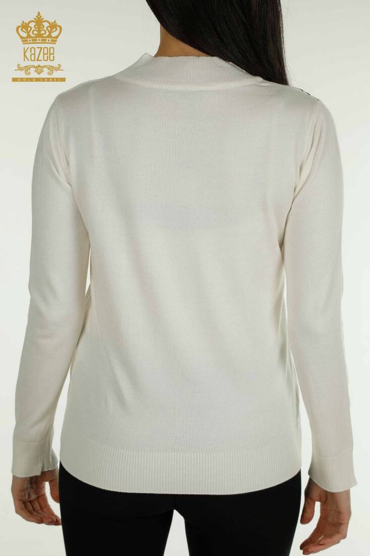 Women's Knitwear Long Sleeve Ecru - 30469 | KAZEE