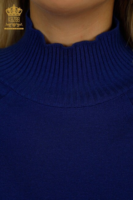 Women's Knitwear Stand-up Collar Saks - 30757 | KAZEE - Thumbnail