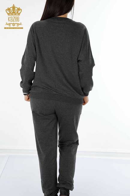 Women's Tracksuit Set Tiger Pattern Anthracite - 17459 | KAZEE - Thumbnail