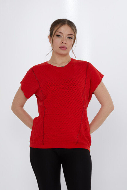 Women's Sweater Hole Detail Orange - 31761 | KAZEE - Thumbnail