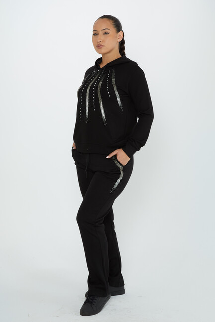 Women's Tracksuit Hooded Black - 17597 | KAZEE - Thumbnail