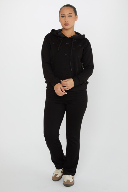 Women's Tracksuit Hooded Black - 17625 | KAZEE - Thumbnail