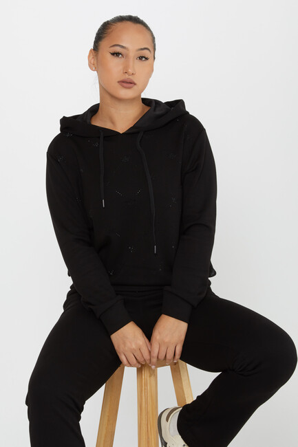 Women's Tracksuit Hooded Black - 17625 | KAZEE - Thumbnail