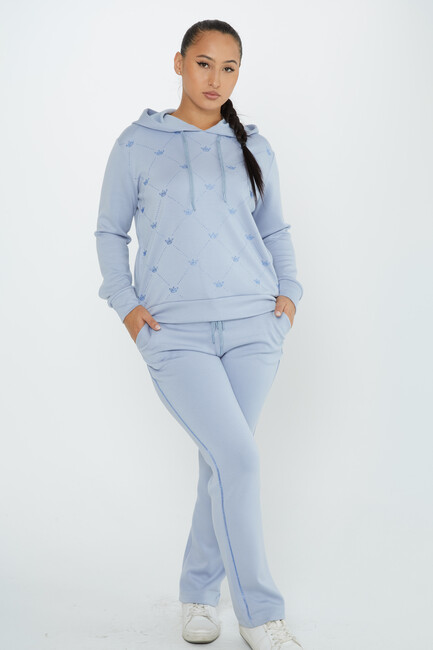 Women's Tracksuit Hooded Blue - 17625 | KAZEE - Thumbnail