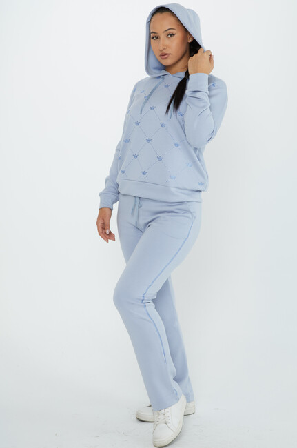 Women's Tracksuit Hooded Blue - 17625 | KAZEE - Thumbnail