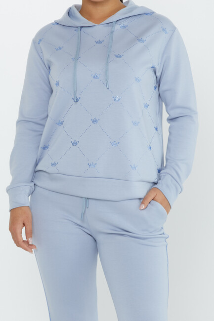 Women's Tracksuit Hooded Blue - 17625 | KAZEE - Thumbnail