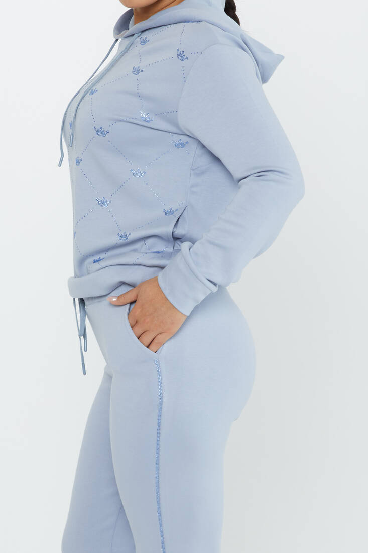 Women's Tracksuit Hooded Blue - 17625 | KAZEE