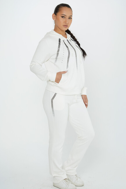 Women's Tracksuit Hooded Ecru - 17597 | KAZEE - Thumbnail