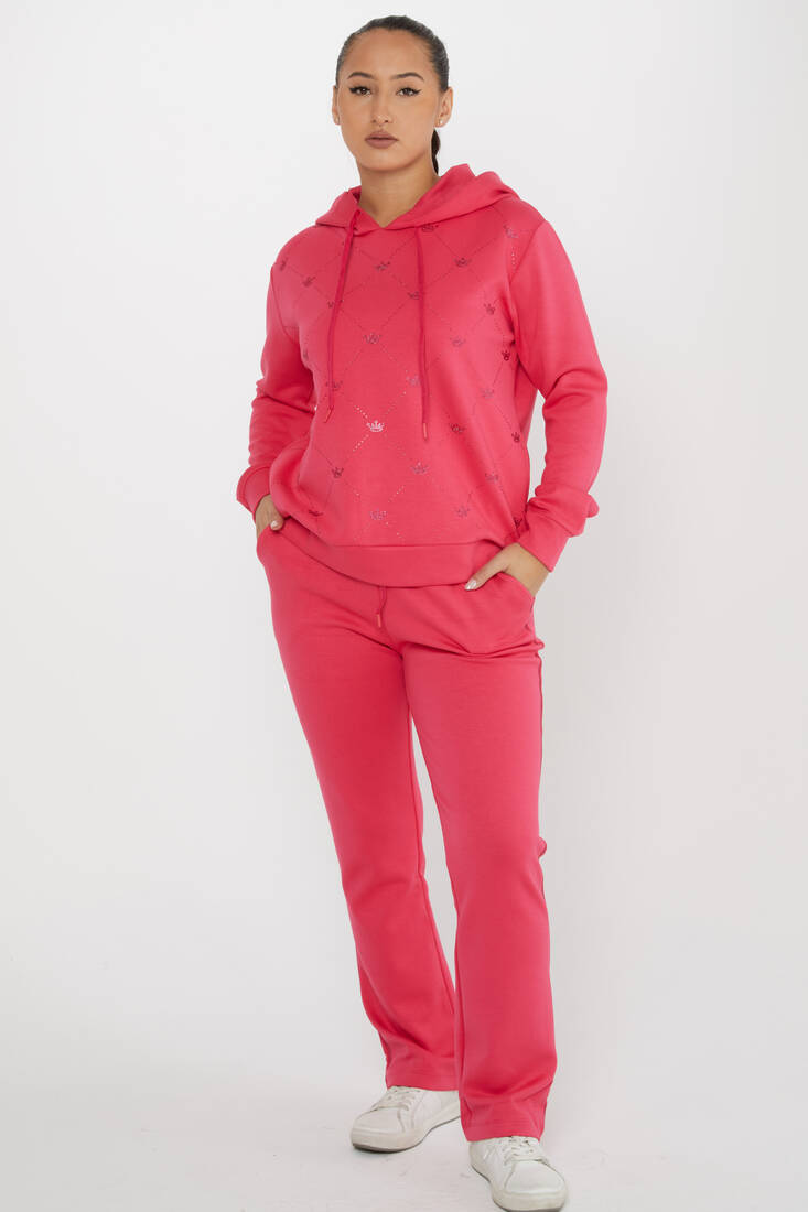 Women's Tracksuit Hooded Fuchsia - 17625 | KAZEE