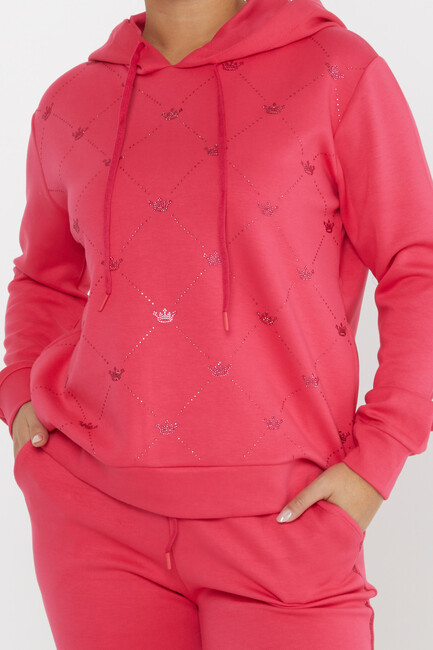 Women's Tracksuit Hooded Fuchsia - 17625 | KAZEE - Thumbnail