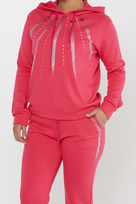 Women's Tracksuit Hooded Pink - 17597 | KAZEE - Thumbnail