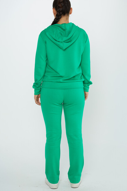 Women's Tracksuit Hooded Pistachio Green - 17625 | KAZEE - Thumbnail