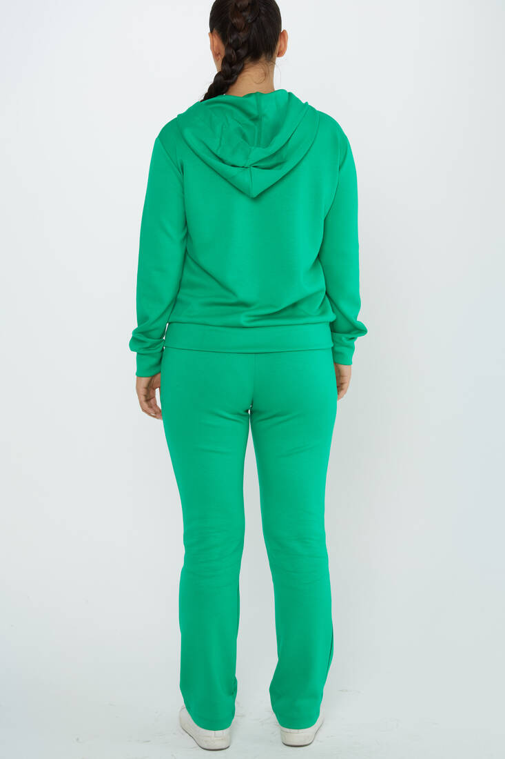 Women's Tracksuit Hooded Pistachio Green - 17625 | KAZEE