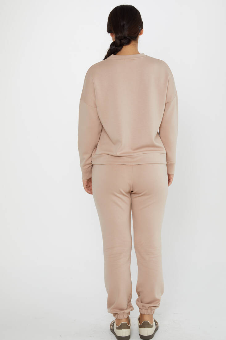 Women's Tracksuit Long Sleeve Beige - 17579 | KAZEE