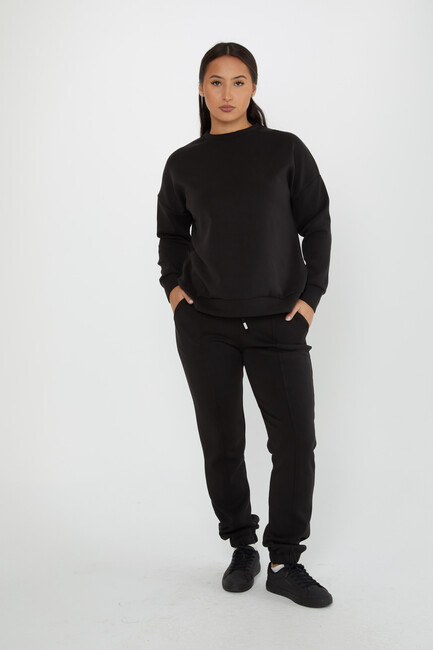 Women's Tracksuit Long Sleeve Black - 17579 | KAZEE - Thumbnail