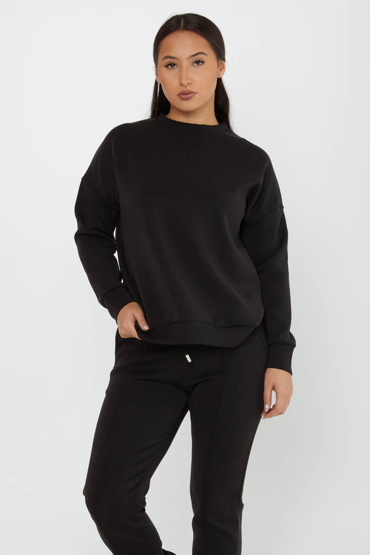 Women's Tracksuit Long Sleeve Black - 17579 | KAZEE