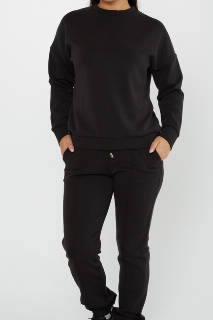 Women's Tracksuit Long Sleeve Black - 17579 | KAZEE - Thumbnail