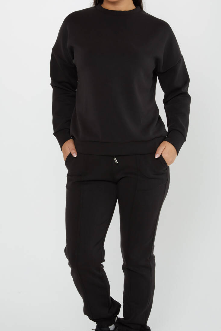 Women's Tracksuit Long Sleeve Black - 17579 | KAZEE