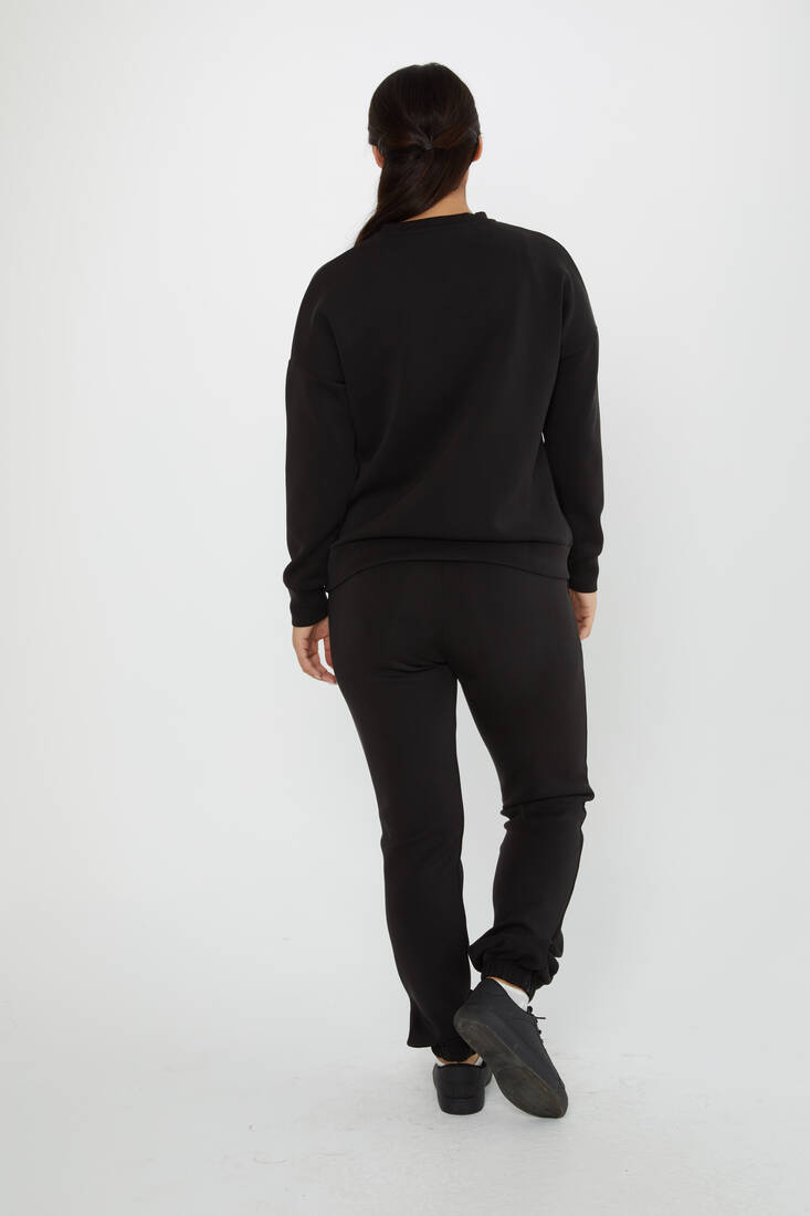 Women's Tracksuit Long Sleeve Black - 17579 | KAZEE