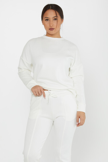 Women's Tracksuit Long Sleeve Ecru - 17579 | KAZEE - Thumbnail