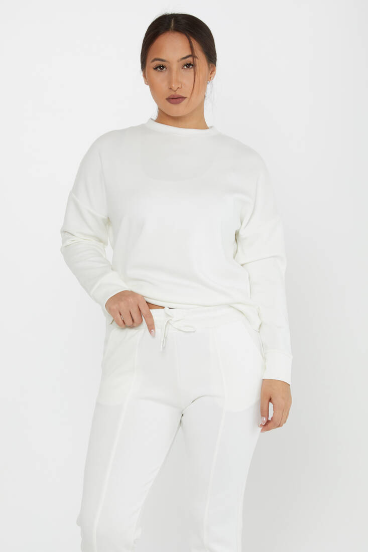 Women's Tracksuit Long Sleeve Ecru - 17579 | KAZEE