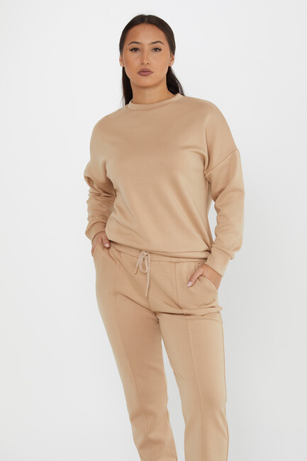 Women's Tracksuit Long Sleeve Mink - 17579 | KAZEE - Thumbnail