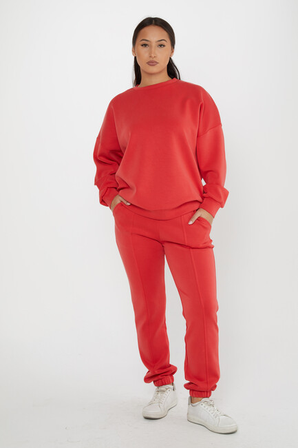 Women's Tracksuit Long Sleeve Red - 17579 | KAZEE - Thumbnail