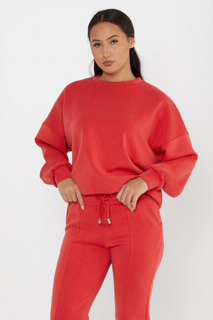 Women's Tracksuit Long Sleeve Red - 17579 | KAZEE - Thumbnail