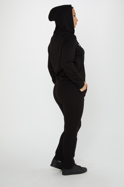 Women's Tracksuit Stone Detail Black - 17560 | KAZEE - Thumbnail