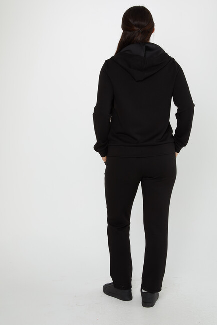 Women's Tracksuit Stone Detail Black - 17560 | KAZEE - Thumbnail