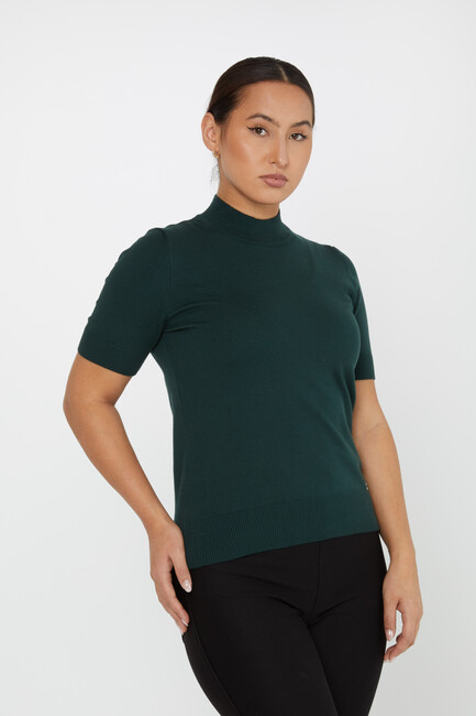 Women's Knitwear American Model Basic Oil - 14541 | KAZEE - Thumbnail