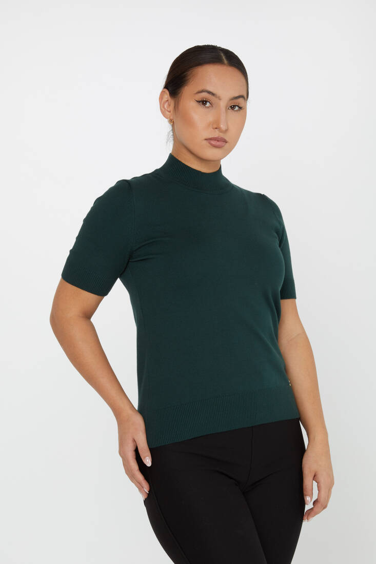 Women's Knitwear American Model Basic Oil - 14541 | KAZEE